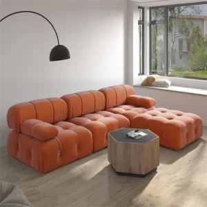 L Shape Sectional Modular Sofa Living Room